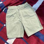 Pastel green high waisted mom shorts with pockets Tagged a size 9/10 28” Photo 0