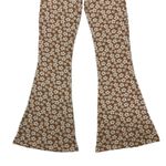 belle du jour  Flared Pants Medium Brown Floral Vintage Soft Knit Photo 2