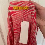 Alice + Olivia Pink Zebra Print Sleeveless Dress Photo 9