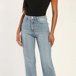 Just Black Denim Truly Cool Light Wash Ribcage Straight Leg Jeans Photo 0