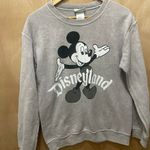 Disney Parks Mickey Mouse Long Sleeve Sweater Gray Size Small Vintage small stains as seen in picture Photo 0