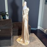 Women’s Full Length Prom Party Dress Criss Cross Straps Leg Slit Size 8 NEW Photo 3