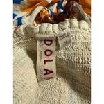 Dolan Anthropologie Smocked print Maxi Dress Orange Blue M boho Whimsi flowy Size M Photo 5