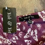 NWT Yak & Yeti Butterfly Long Sleeve Tunic Small Purple Photo 9