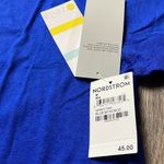 Zella Blue Mykonos Activewear Short Sleeve Tee Size Medium Photo 6