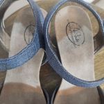 Life Stride  Blue Wedge Sandals Size 8.5 Blue Sandals with Ankle Straps Photo 4
