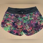 Lululemon  Athletica purple and Green printed floral Shorts size 6 Photo 4