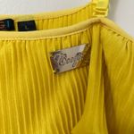COOGI  pleated Yellow‎ dress Removeable straps Ruffled Maxi Dress Large(no belt) Photo 4