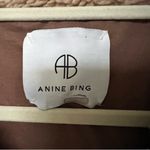 ANINE BING  Royce Pullover Sherpa Sweatshirt in Brown and Tan Photo 8