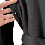 Little black dress long sleeved circle neckline pleated classic vintage simple Size M Photo 5