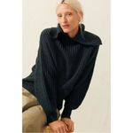 H&M ✨ Hunter Green Dark Green Collared Rib-knit Sz Small Sweater✨ Photo 1