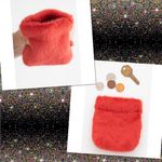 Natural Life NWOT Fuzzy Red Pinch Pouch Photo 1