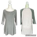 Adidas Colorblock Modal Stretch 1/2 Sleeve Casual T-Shirt Pink & Gray Size Large Photo 1