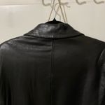 Gallery  Black Leather Jacket Mid-length Sz L Photo 7