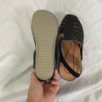 Black Orthopedic Strappy Closed Round Toe Comfortable Wedge Sandals EU 43 US 12 Size 12.5 Photo 5