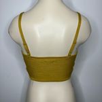 Aerie Women's Size Small Knit Crop Tank Deep Mustard Yellow Adjustable NWT Photo 3