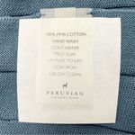 Peruvian Connection  Sweater Dress Fit Flare Ribbed Pima Cotton Blue Size Medium Photo 13