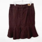 CHAPS VINTAGE Y2K 00’s JEANS | Brown Corduroy Mermaid Trumpet Hem Skirt Sz. 12 Photo 1