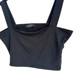 Akira Black Cropped Tank Top XXL Square Neck Stretch Photo 2