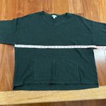 Pure Jill Knit Sweater Olive Green Silk Wool Blend Pullover Front Pocket M Size M Photo 7