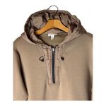 Tribal Jeans Hoodie Women Large Brown Zip Front Pullover Sweatshirt Athleisure Brown Photo 3