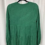 Anthropologie Maeve Green Amber Tiered Long Sleeve Babydoll Mini Dress Sz.XS Photo 9