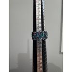 Sterling Silver 925 Simulated‎ Blue & Purple Ring Size 8 Topaz & Amethyst Photo 5