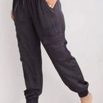 Aerie Gray Satin Cargo Joggers Pants, S Photo 0