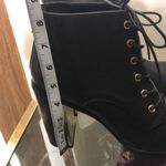 Torrid black zip back gold chunky heel ankle heeled booties size 10 Photo 9