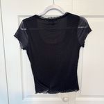 Madden Girl 90’s Y2K polka dot blouse w/sheer sleeves baby tee Photo 2