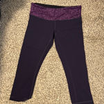 Lululemon athletica Purple Leggings with Sparkle Waistband Photo 0