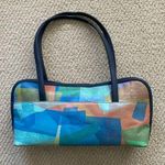 Y2K Watercolor Shoulder Bag Boho Pastel Southwest Artist Log Bag Tote Blue NWT Green Photo 0