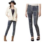 Pilcro and the Letterpress Anthropologie Blue Corduroy Patchwork Pant sz 27 Photo 1