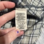 Free People  Grey Plaid Button Down Long Sleeve Shirt; Medium Photo 4