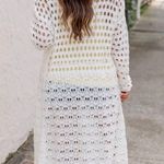 Pink Lily Cream Cardigan Coverup  Photo 2