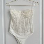 Bardot Revolve Top White Lace Bodysuit  Photo 0