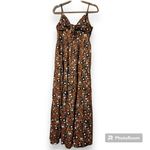 Gap  women’s small tie front cut out maxi dress a-line silhouette v neck relaxed Photo 15