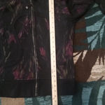 Lululemon scuba black n pink flower full zip jacket size 6 Photo 7