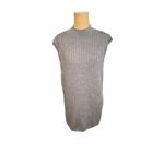 Banana Republic  XXL‎ Extra Fine Merino Wool Gray Mock Neck Knit Tank Photo 4