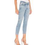 Amo Stix Crop mid rise slim fit distressed jeans in Check us later wash size 24 Photo 10
