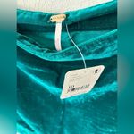 Free People NWT  Deep Teal Velvet Mini Skirt SZ 10 Photo 7