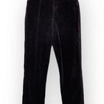 American Vintage Vintage Crazy Horse Chocolate Brown Velour High Waisted Straight Leg Pants 4 Photo 0