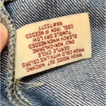 Mudd Women's Blue Denim Trucker Jacket Navajo Blanket Shoulders size Small Photo 8