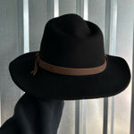Durango Black Fedora Hat with Brown Band unisex  wool hat Photo 0