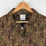 Liz Baker Women's Brown Animal Print Long Sleeved Button Down Blouse Size 18 Photo 2