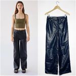 Urban Outfitters UO High & Wide Faux Leather Pant Size 26 Photo 1
