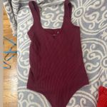 Free People Size M/L Ribbed Bodysuit Plum Wine Intimately Free medium / large Photo 5