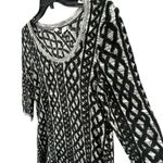 Anthropologie Moth Sweater Dress Womens MP Black Gray 3D Knit Tunic Boho Chic Photo 2
