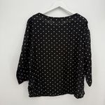 Loft Polka Dot Cotton Silk Blend 3/4 Sleeve Top Size Large Photo 6