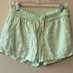 Love Tree Mint Green Women's Linen Shorts Photo 0